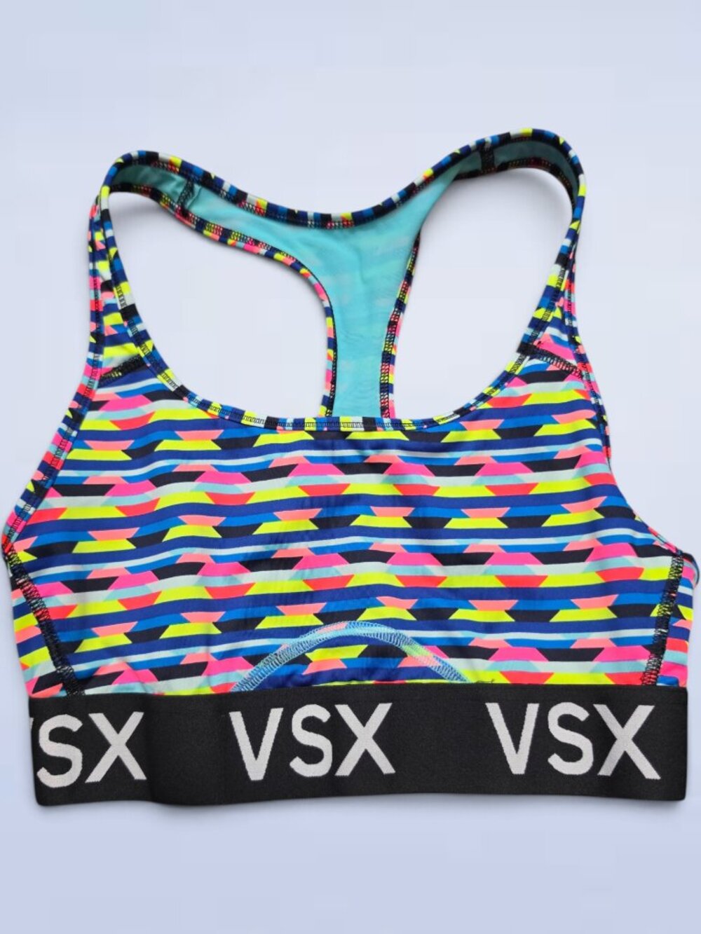 Victoria's Secret VSX Racerback Sports Bra Geometric Pattern - Size Small